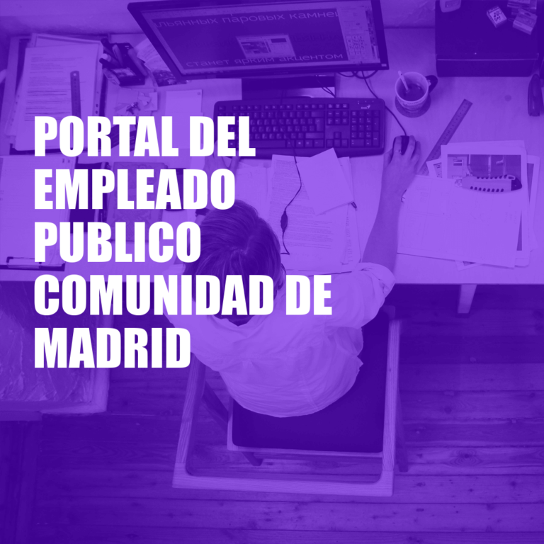 Portal del Empleado Publico Comunidad de Madrid