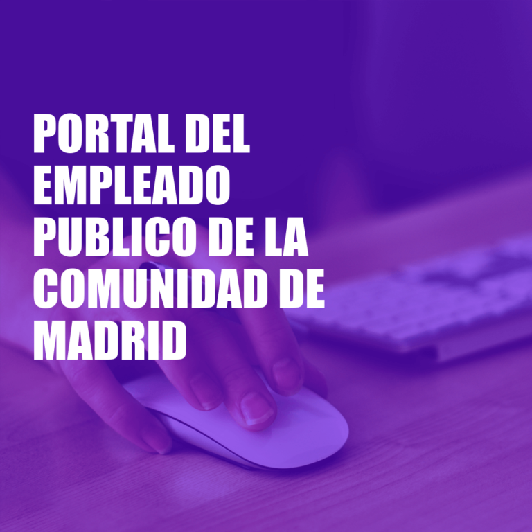 Portal del Empleado Público de la Comunidad de Madrid