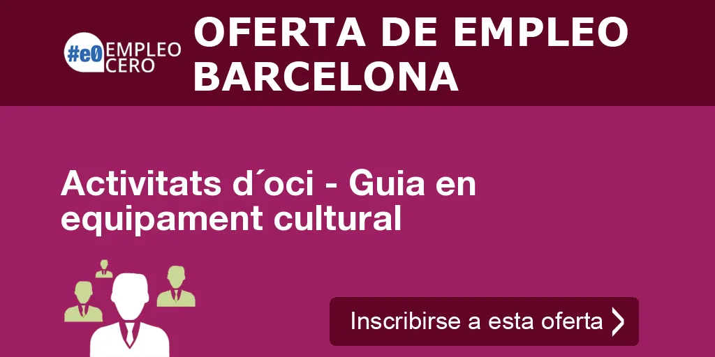 Activitats d´oci - Guia en equipament cultural Activitats d´oci - Guia en equipament cultural