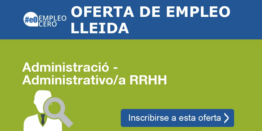 Administració - Administrativo/a RRHH