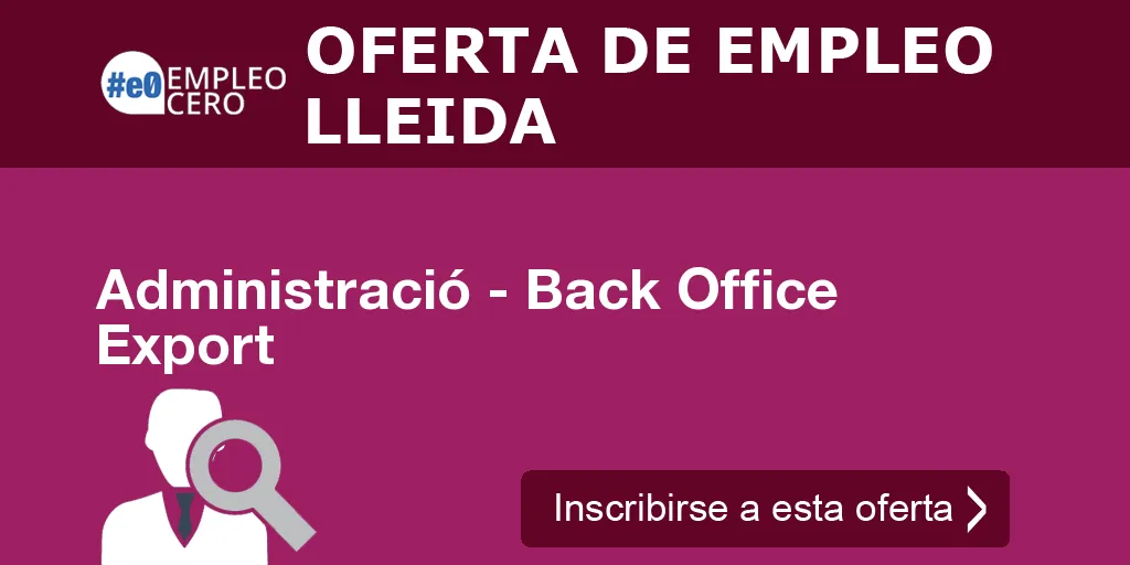 Administració - Back Office Export Administració - Back Office Export