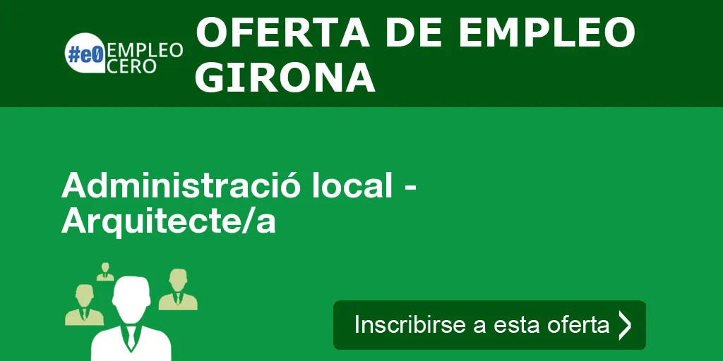 Administració local - Arquitecte/a Administració local - Arquitecte/a