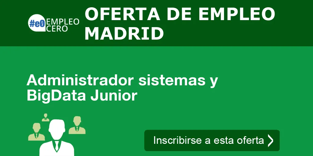 Administrador sistemas y BigData Junior