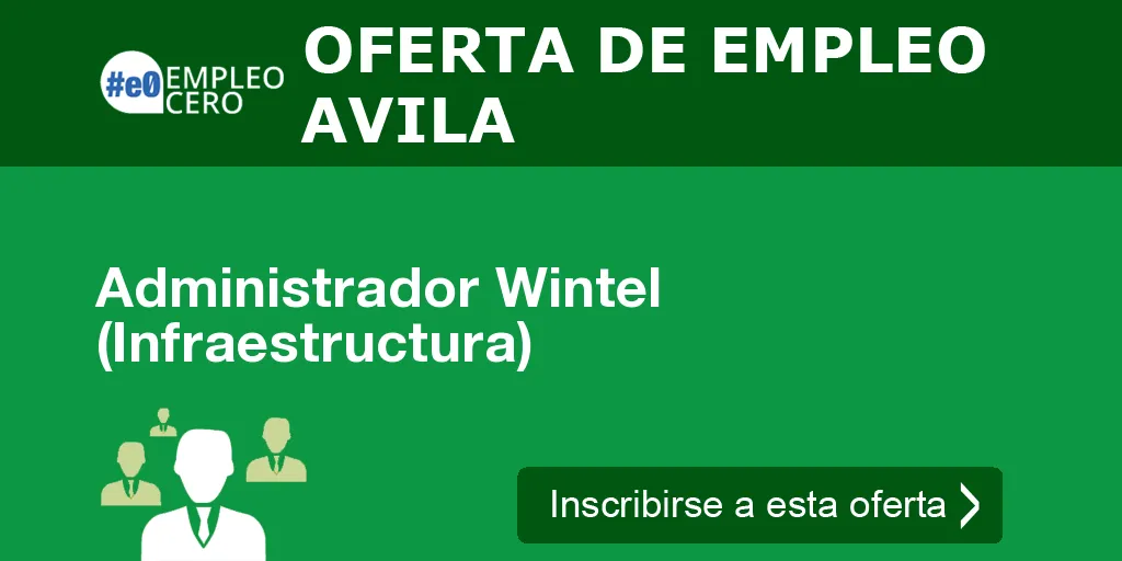 Administrador Wintel (Infraestructura) Administrador Wintel (Infraestructura)