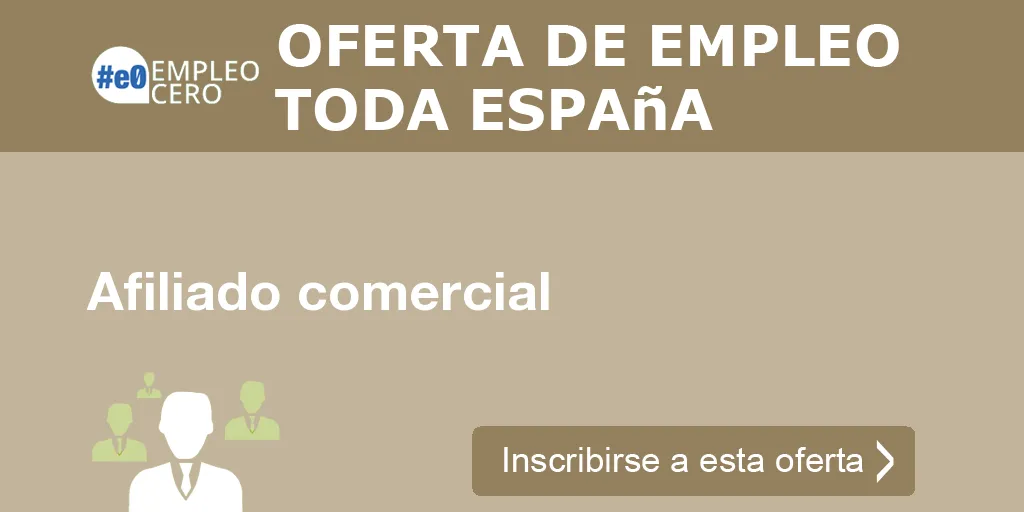 Afiliado comercial Afiliado comercial