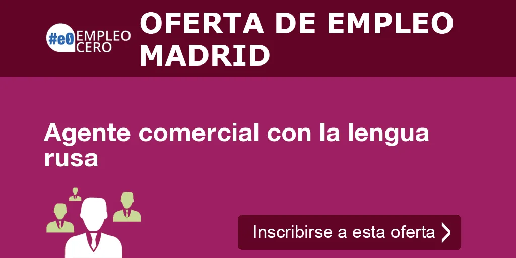 Agente comercial con la lengua rusa Agente comercial con la lengua rusa