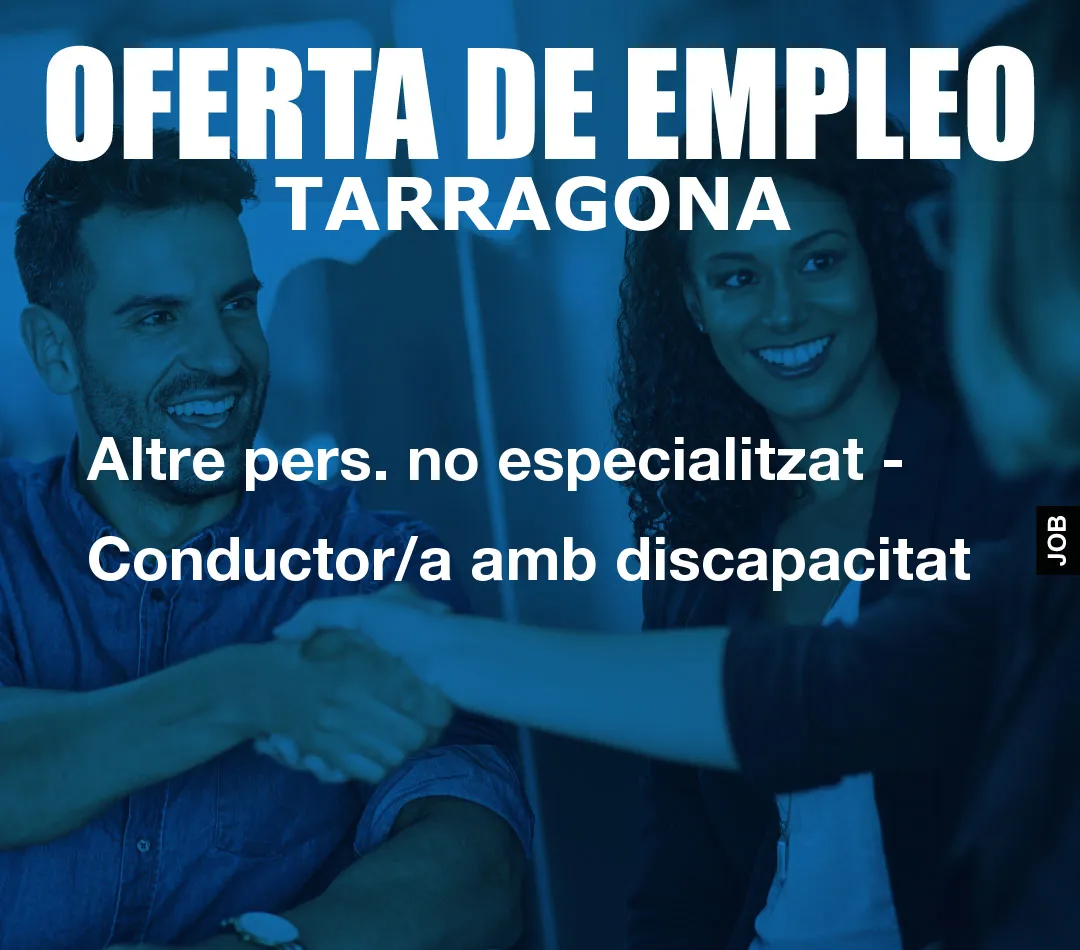 Altre pers. no especialitzat - Conductor/a amb discapacitat Altre pers. no especialitzat - Conductor/a amb discapacitat