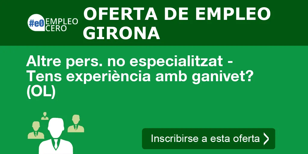 Altre pers. no especialitzat - Tens experiència amb ganivet? (OL) Altre pers. no especialitzat - Tens experiència amb ganivet? (OL)