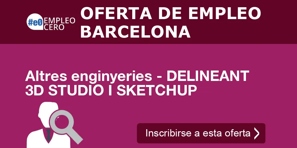 Altres enginyeries - DELINEANT 3D STUDIO I SKETCHUP Altres enginyeries - DELINEANT 3D STUDIO I SKETCHUP