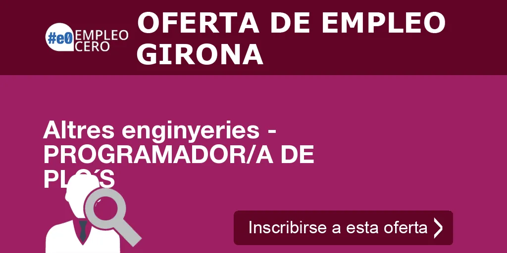 Altres enginyeries - PROGRAMADOR/A DE PLC´S Altres enginyeries - PROGRAMADOR/A DE PLC´S