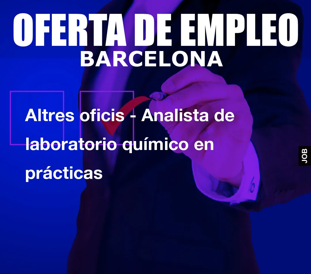 Altres oficis – Analista de laboratorio qu