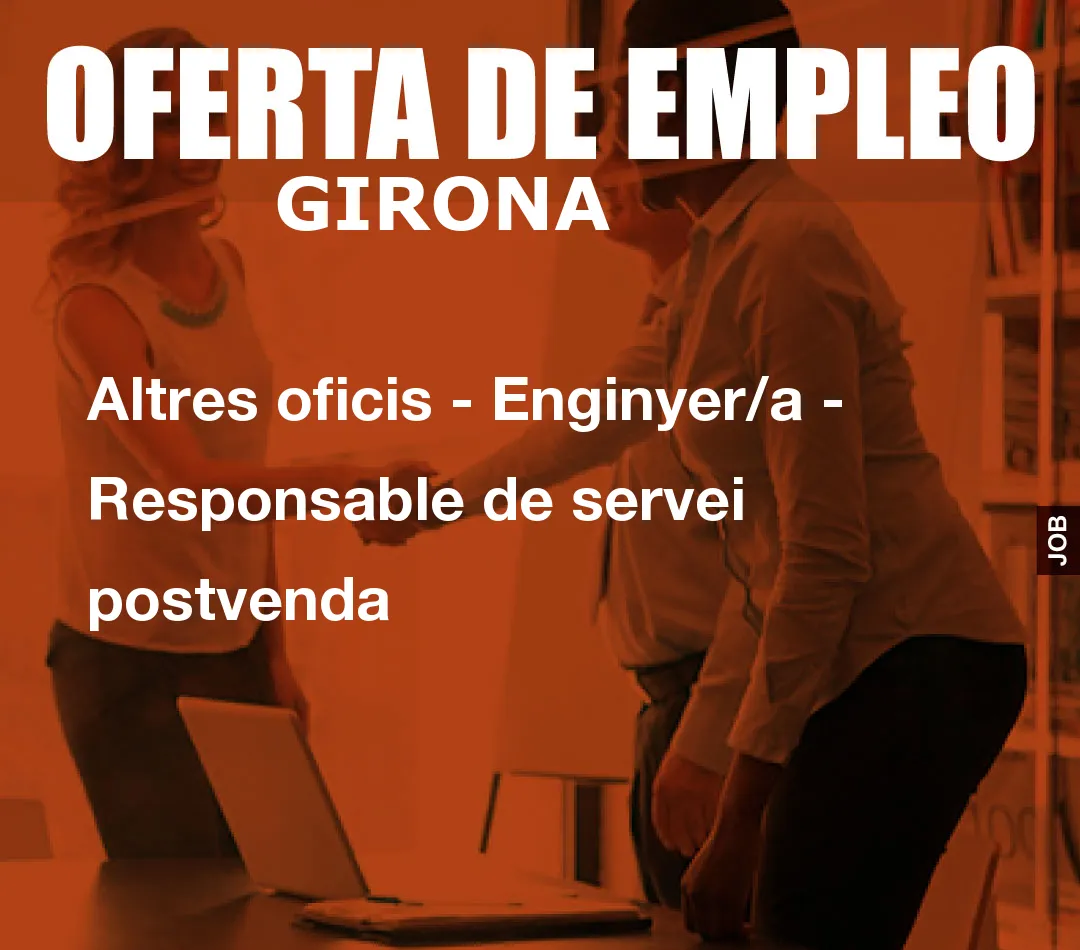 Altres oficis – Enginyer/a – Responsable de servei postvenda