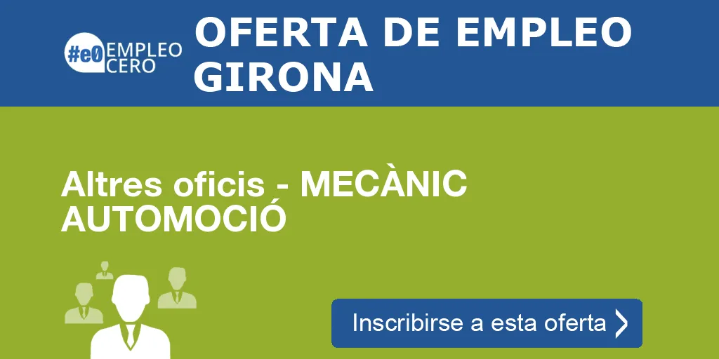 Altres oficis - MECÀNIC AUTOMOCIÓ Altres oficis - MECÀNIC AUTOMOCIÓ