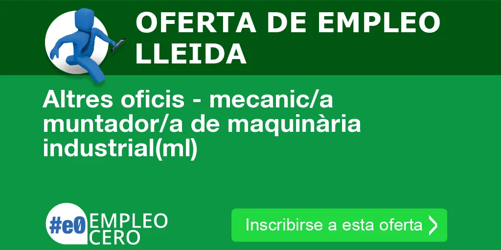 Altres oficis - mecanic/a muntador/a de maquinària industrial(ml)