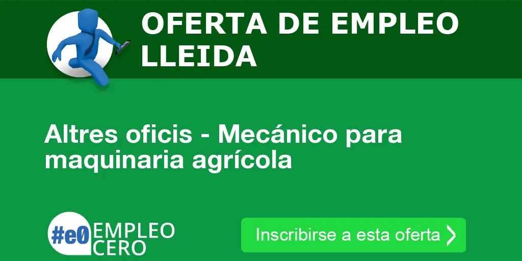 Altres oficis - Mecánico para maquinaria agrícola