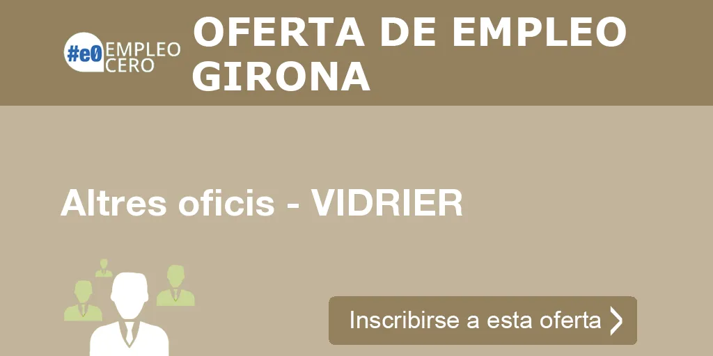 Altres oficis - VIDRIER Altres oficis - VIDRIER