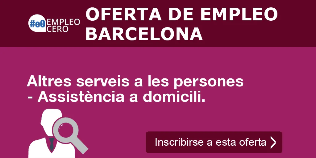 Altres serveis a les persones - Assistència a domicili.
