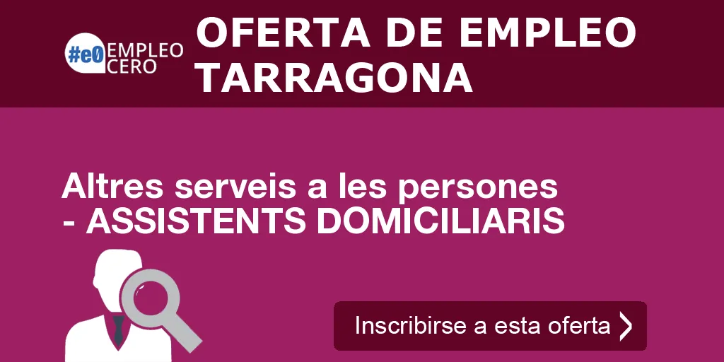 Altres serveis a les persones - ASSISTENTS DOMICILIARIS Altres serveis a les persones - ASSISTENTS DOMICILIARIS