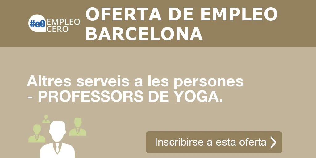 Altres serveis a les persones - PROFESSORS DE YOGA. Altres serveis a les persones - PROFESSORS DE YOGA.