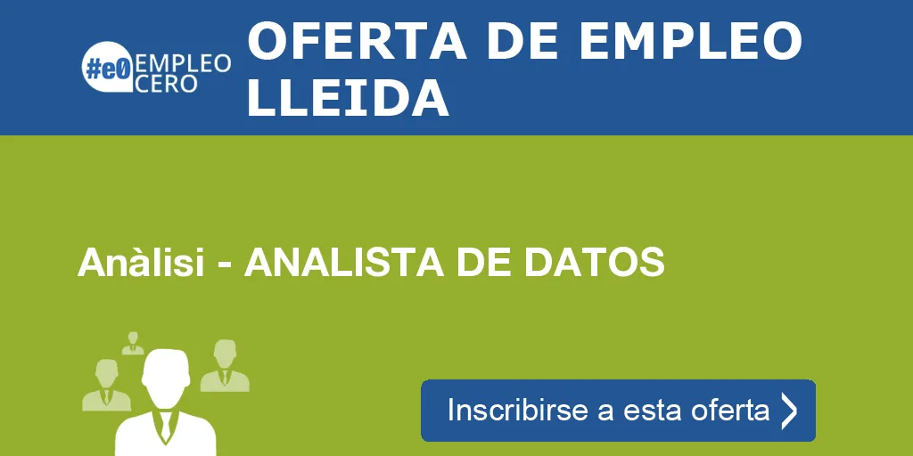 Anàlisi - ANALISTA DE DATOS Anàlisi - ANALISTA DE DATOS