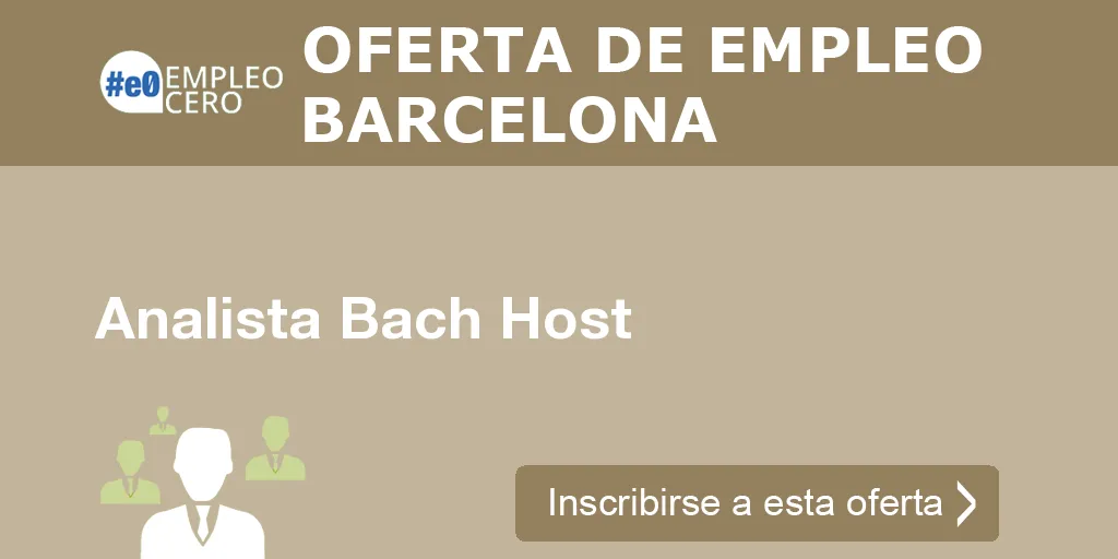 Analista Bach Host Analista Bach Host