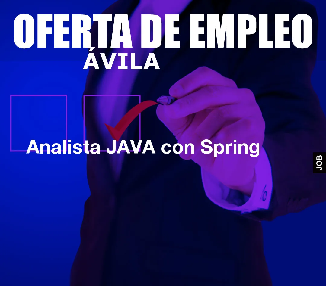 Analista JAVA con Spring
