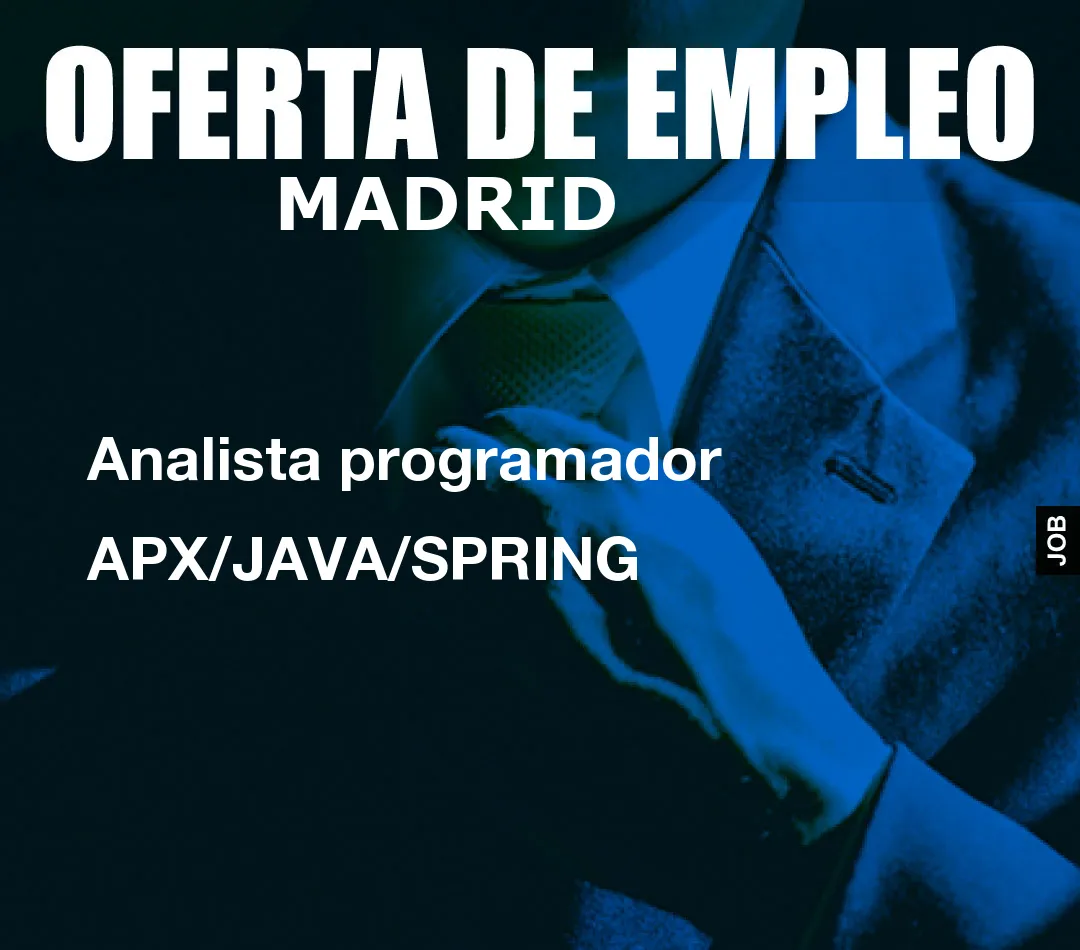 Analista programador APX/JAVA/SPRING