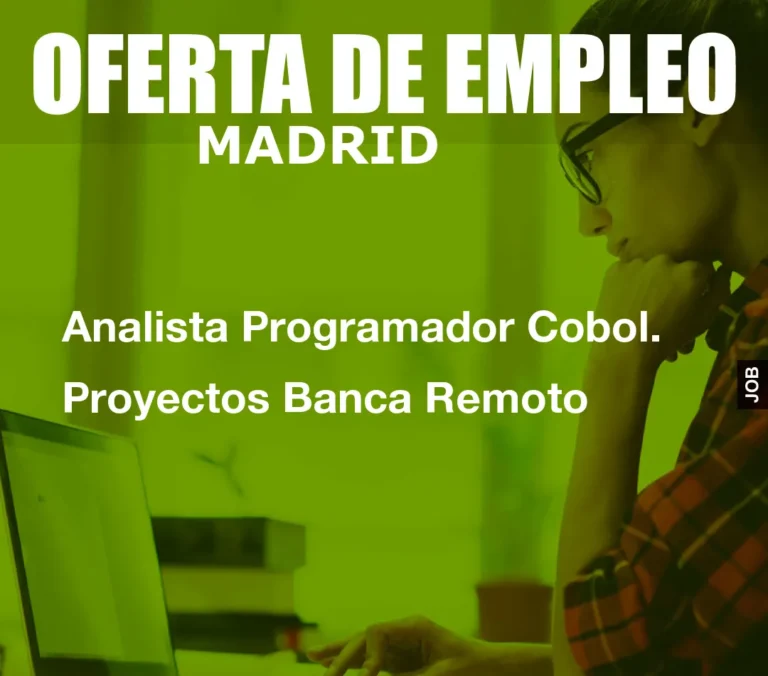 Analista Programador Cobol. Proyectos Banca Remoto