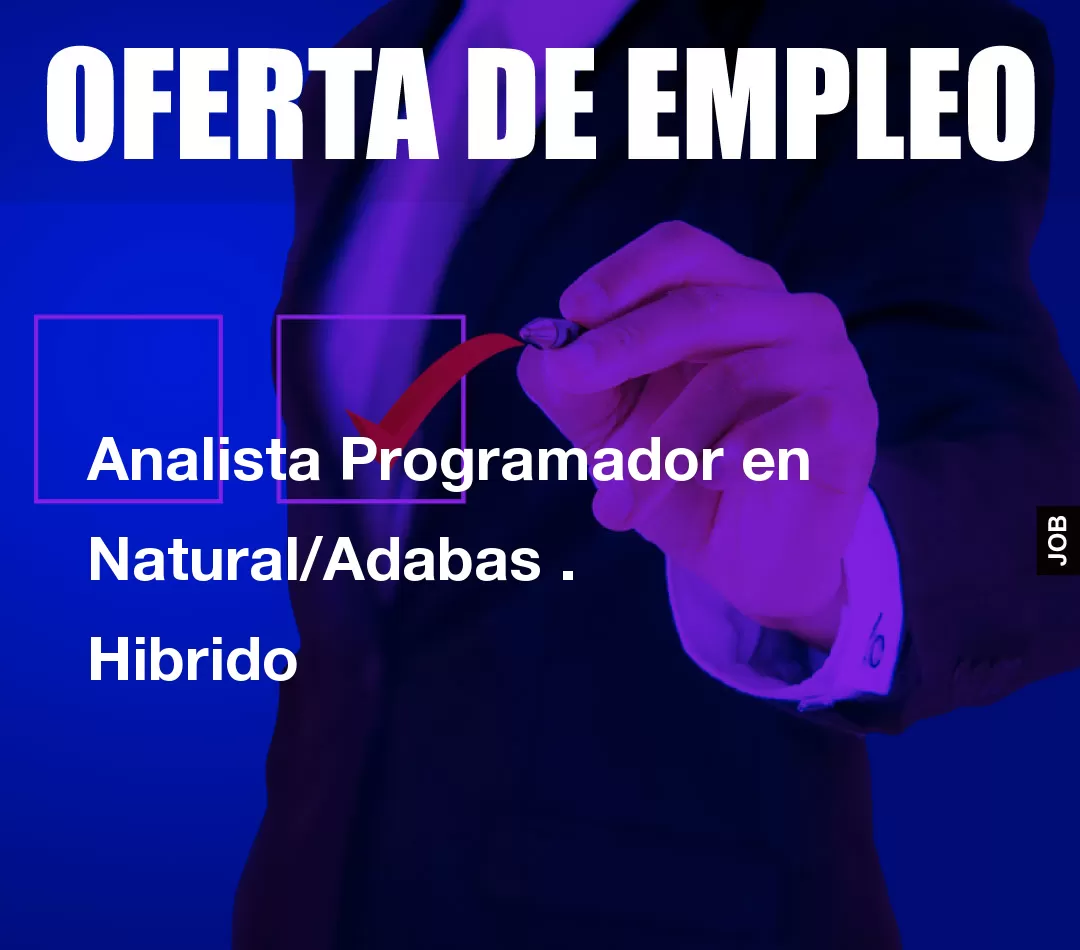 Analista Programador en Natural/Adabas . Hibrido Analista Programador en Natural/Adabas . Hibrido