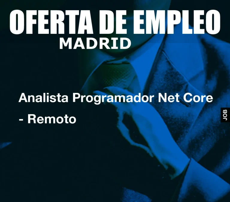 Analista Programador Net Core – Remoto