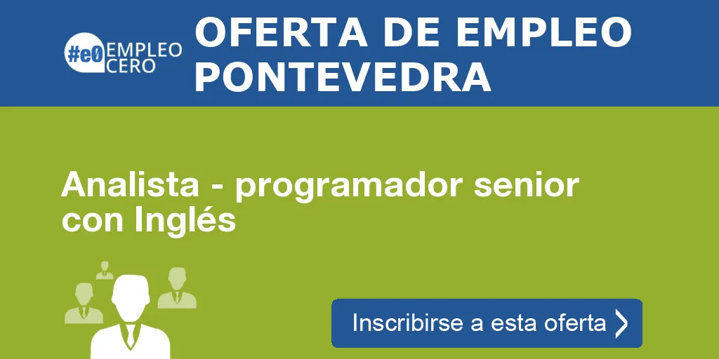 Analista - programador senior con Inglés