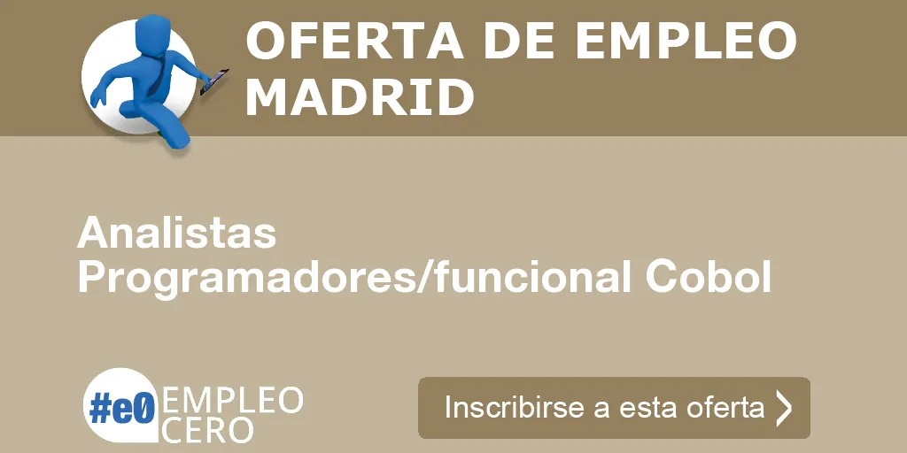 Analistas Programadores/funcional Cobol Analistas Programadores/funcional Cobol