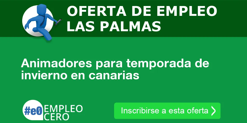 Animadores para temporada de invierno en canarias Animadores para temporada de invierno en canarias
