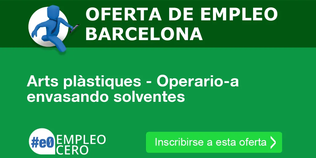 Arts plàstiques - Operario-a envasando solventes Arts plàstiques - Operario-a envasando solventes