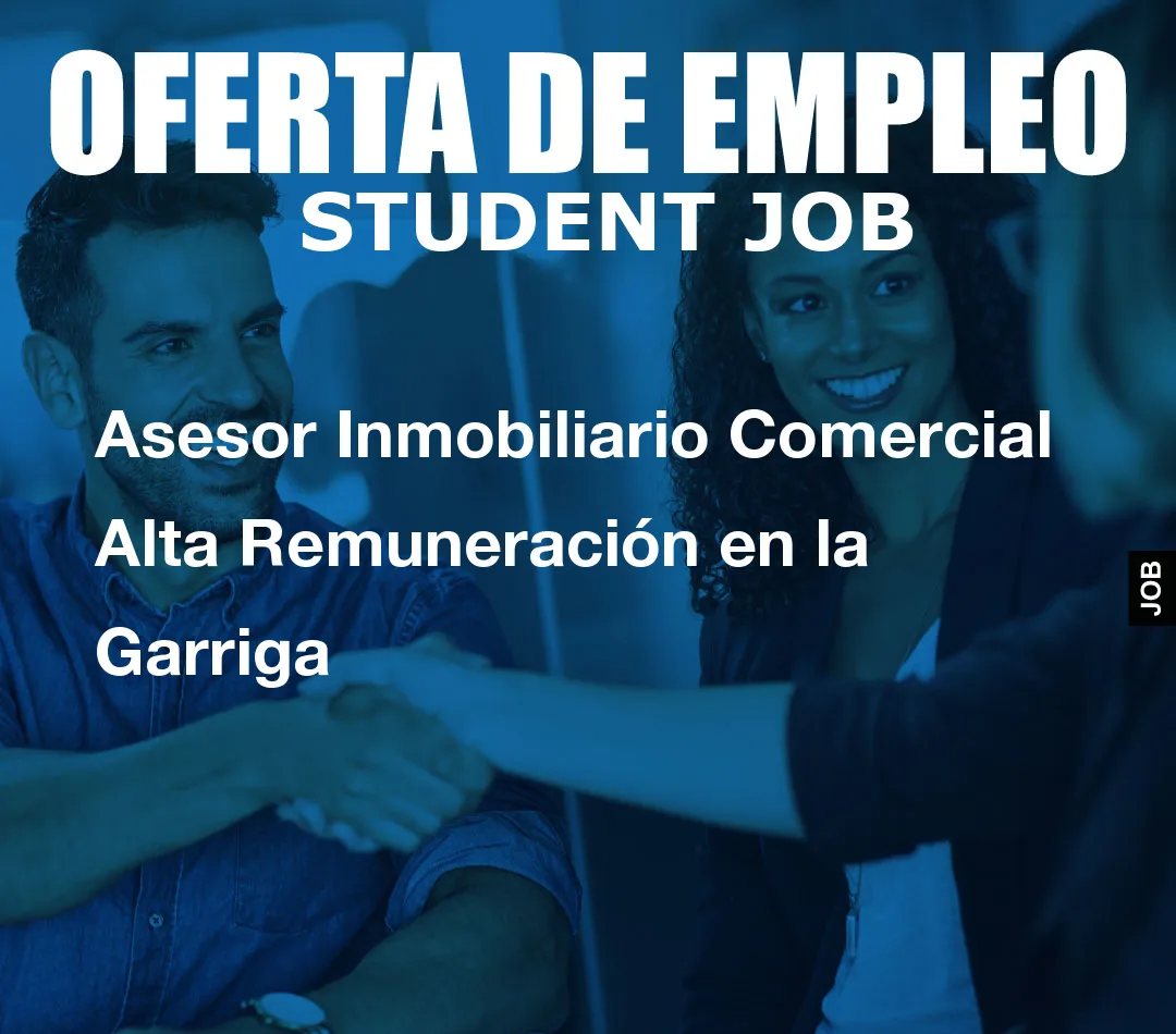 Asesor Inmobiliario Comercial Alta Remuneraci