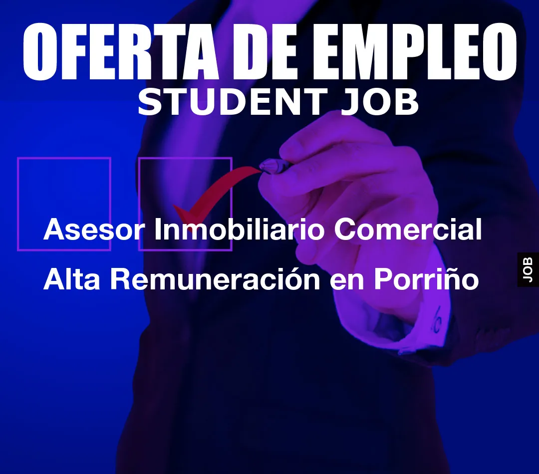 Asesor Inmobiliario Comercial Alta Remuneraci