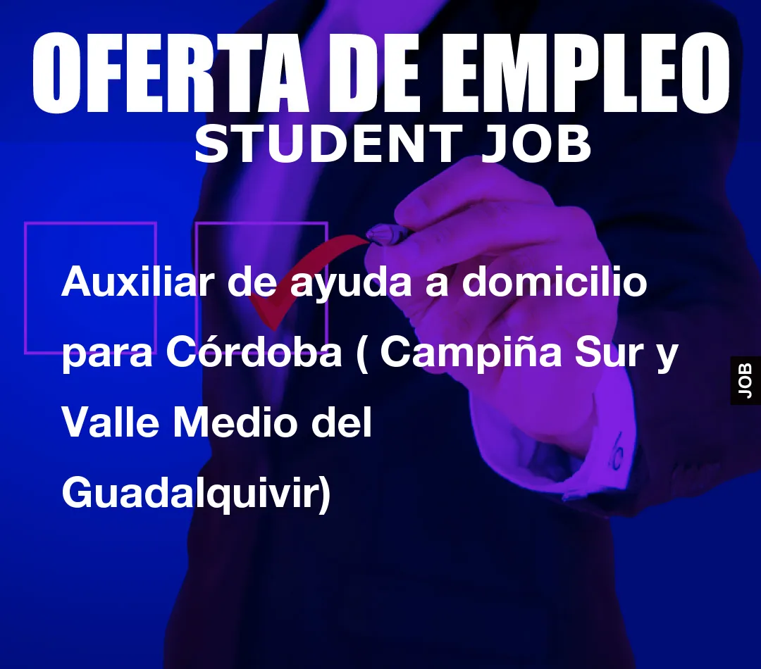 Auxiliar de ayuda a domicilio para C