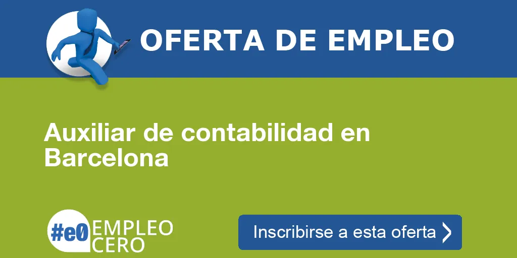 Auxiliar de contabilidad en Barcelona Auxiliar de contabilidad en Barcelona