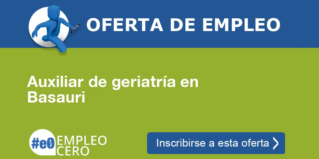 Auxiliar de geriatría en Basauri Auxiliar de geriatría en Basauri