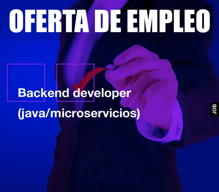 Backend developer (java/microservicios)
