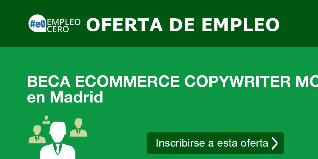 BECA ECOMMERCE COPYWRITER MODA en Madrid