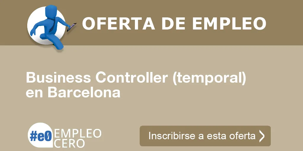 Business Controller (temporal) en Barcelona Business Controller (temporal) en Barcelona