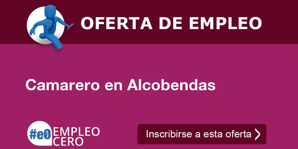 Camarero en Alcobendas