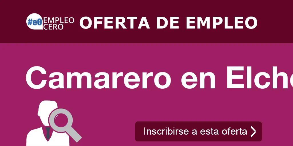 Camarero en Elche