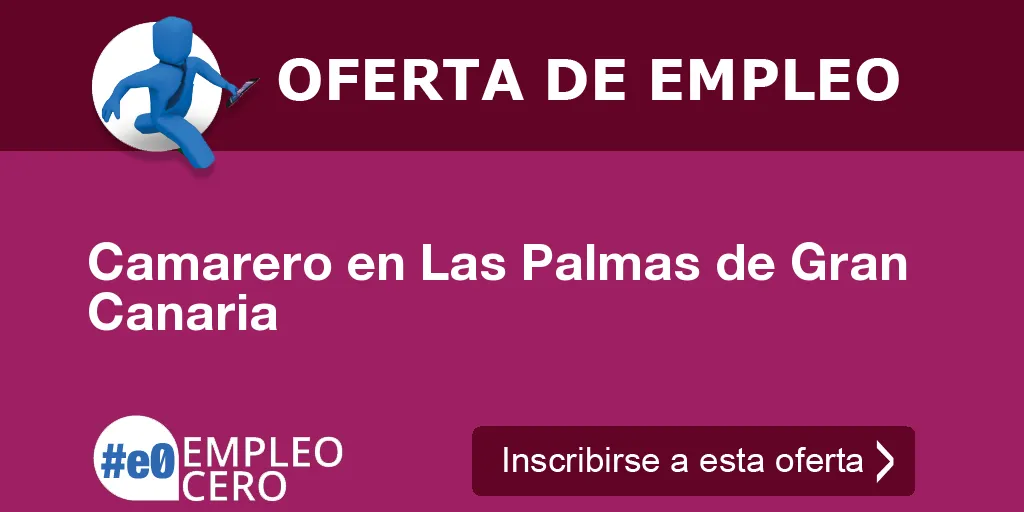 Camarero en Las Palmas de Gran Canaria