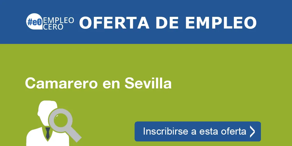 Camarero en Sevilla Camarero en Sevilla