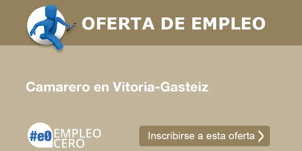 Camarero en Vitoria-Gasteiz