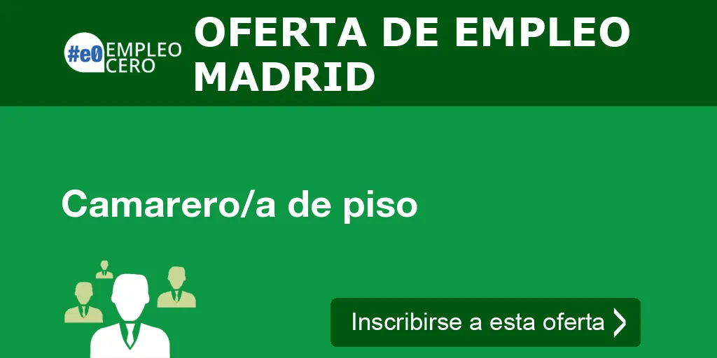 Camarero/a de piso Camarero/a de piso
