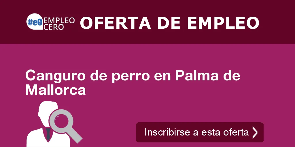 Canguro de perro en Palma de Mallorca Canguro de perro en Palma de Mallorca