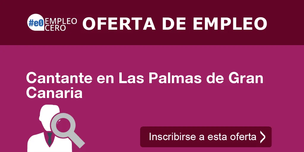 Cantante en Las Palmas de Gran Canaria